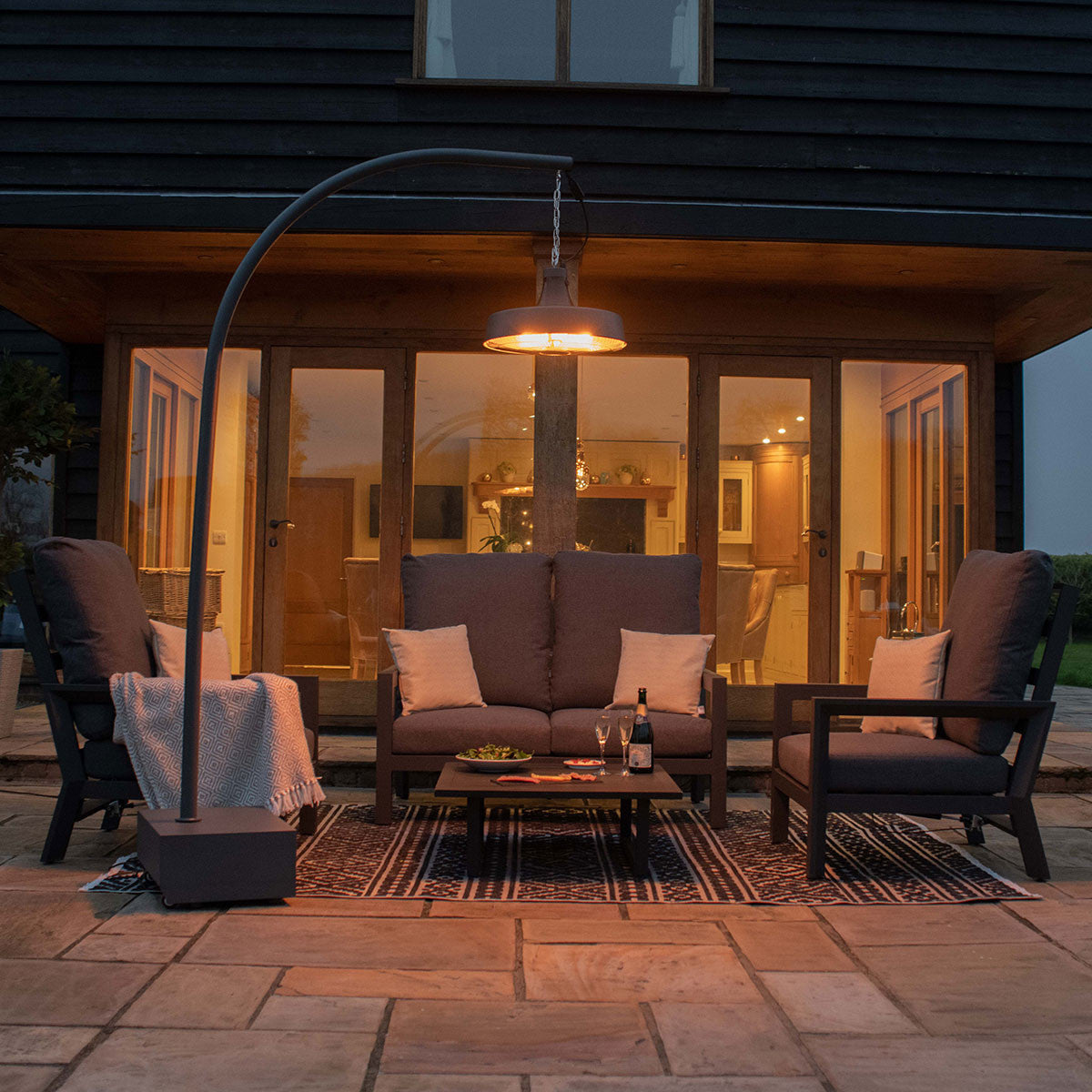 Maze Aurora Pendant Overhang Electric Patio Heater 2100W